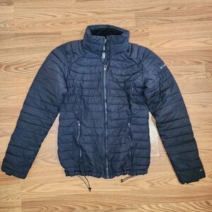 Columbia Women's White Out Ll Omni Heat Jacket Puffer Small Black